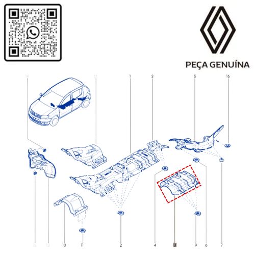 RN 83411R 208083411R DEFLETOR TERMICO DO ESCAPAMENTO SAN IILOG II 14... 4